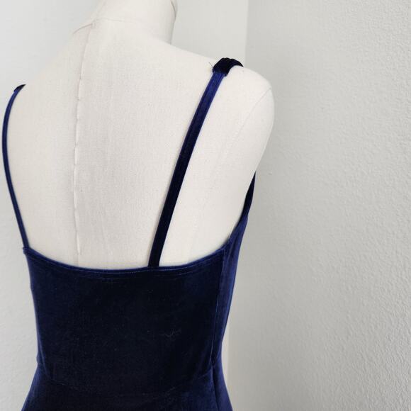 Victoria’s Secret Blue Velvet Empire Waist Skater Dress Flare Skirt XS - Picture 6 of 9